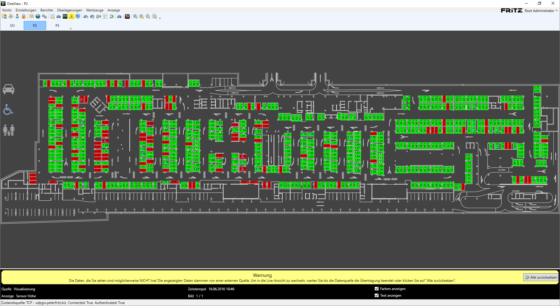 Sensoransicht in COMPASS OneView