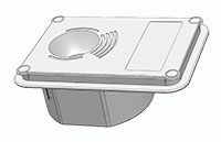 Unterputz-Ultraschallsensor für externe Platzleuchte